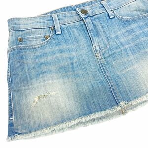 William Rast Dixie Mini Denim Skirt Raw Hem 27/4
